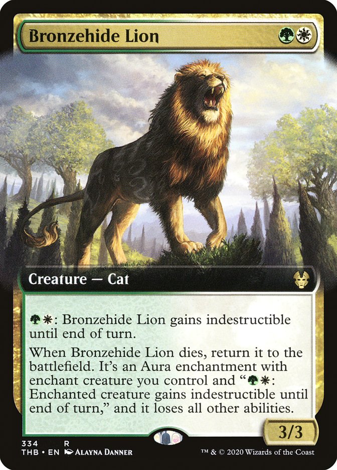 Bronzehide Lion (Extended Art) [Theros Beyond Death] (THB 334)