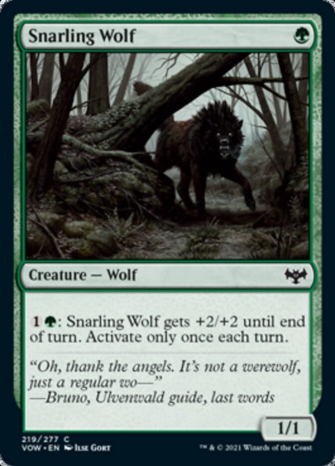 Snarling Wolf [Innistrad: Crimson Vow] (VOW 219)