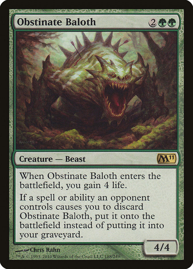 Obstinate Baloth [Magic 2011] (M11 188)