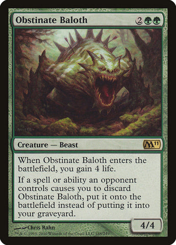 Obstinate Baloth [Magic 2011] (M11 188)