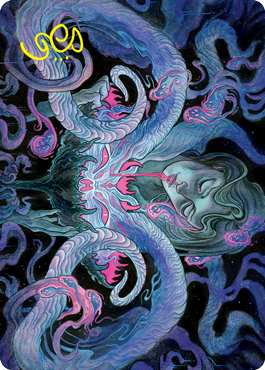 Demonic Bargain Art Card (Gold-Stamped Signature) [Innistrad: Crimson Vow Art Series] (AVOW 30)