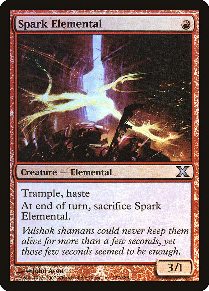 Spark Elemental (Premium Foil) [Tenth Edition] (10E 237)
