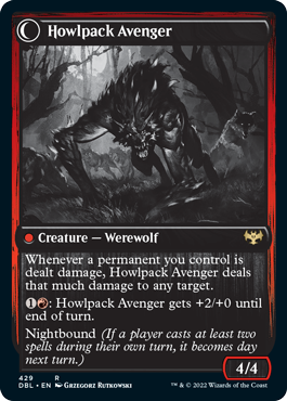 Ill-Tempered Loner // Howlpack Avenger [Innistrad: Double Feature] (DBL 429)