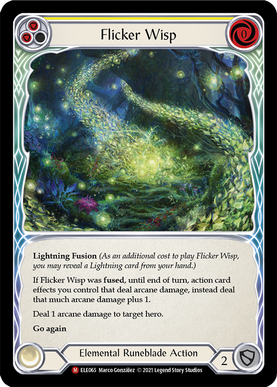 Flicker Wisp [ELE065] 1st Edition Rainbow Foil