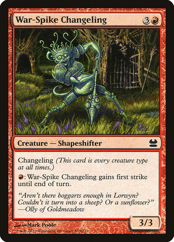 War-Spike Changeling [Modern Masters] (MMA 139)
