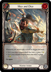 Slice and Dice (Yellow) [EVR058] 1st Edition Extended Art Rainbow Foil