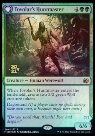 Tovolar's Huntmaster // Tovolar's Packleader [Innistrad: Midnight Hunt Prerelease Promos] (PMID 204)