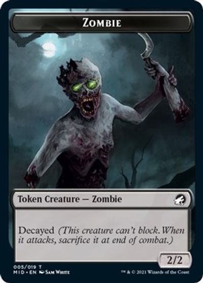 Zombie (005 MIC) // Zombie (005 MID) [Innistrad: Midnight Hunt Commander] (TMIC 5)