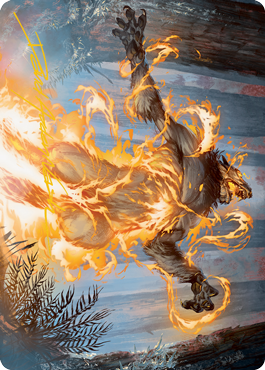Burn the Accursed Art Card (Gold-Stamped Signature) [Innistrad: Midnight Hunt Art Series] (AMID 42)