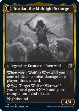 Tovolar, Dire Overlord // Tovolar, the Midnight Scourge [Innistrad: Double Feature] (DBL 246)