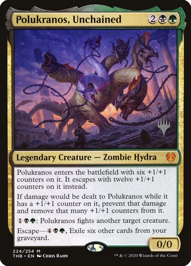 Polukranos, Unchained (Promo Pack) [Theros Beyond Death Promos] (PTHB 224P)