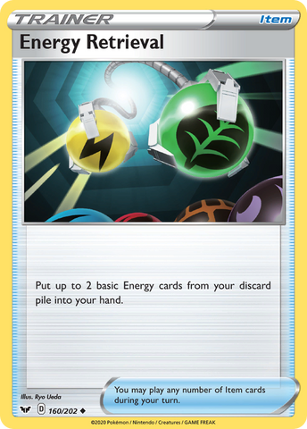 Energy Retrieval (160/202) [Sword & Shield: Base Set]