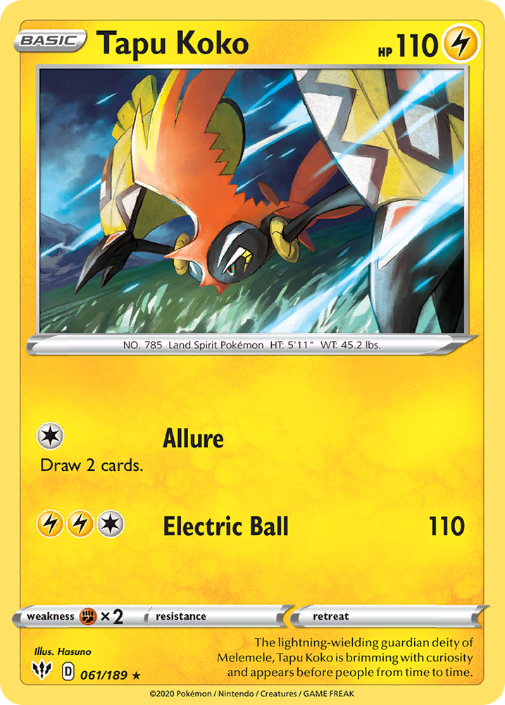 Tapu Koko (61/189) [Sword & Shield: Darkness Ablaze]