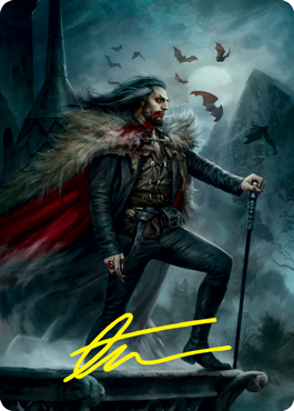 Dracula, Blood Immortal Art Card (Gold-Stamped Signature) [Innistrad: Crimson Vow Art Series] (AVOW 71)