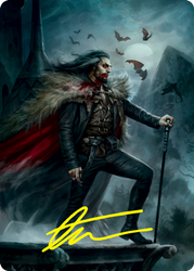 Dracula, Blood Immortal Art Card (Gold-Stamped Signature) [Innistrad: Crimson Vow Art Series] (AVOW 71)