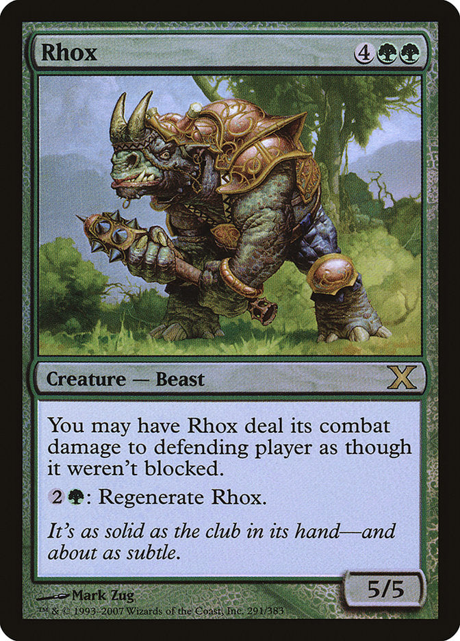 Rhox (Premium Foil) [Tenth Edition] (10E 291)