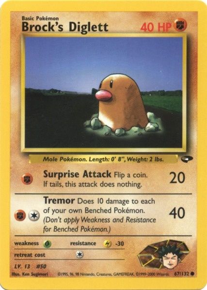 Brock's Diglett (67/132) [Gym Challenge]