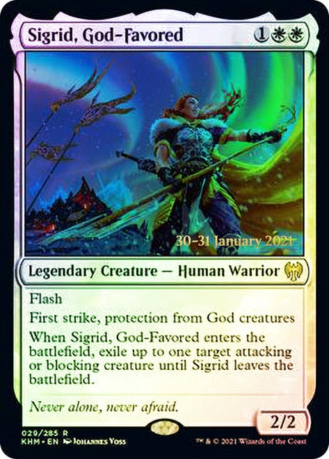 Sigrid, God-Favored  [Kaldheim Prerelease Promos] (PKHM 29)
