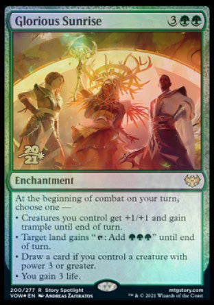 Glorious Sunrise [Innistrad: Crimson Vow Prerelease Promos] (PVOW 200)