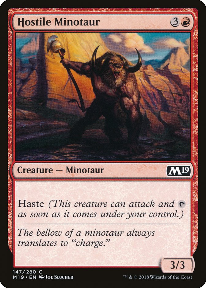 Hostile Minotaur [Core Set 2019] (M19 147)