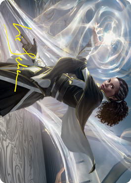 Clever Lumimancer Art Card (Gold-Stamped Signature) [Strixhaven: School of Mages Art Series] (ASTX 2)