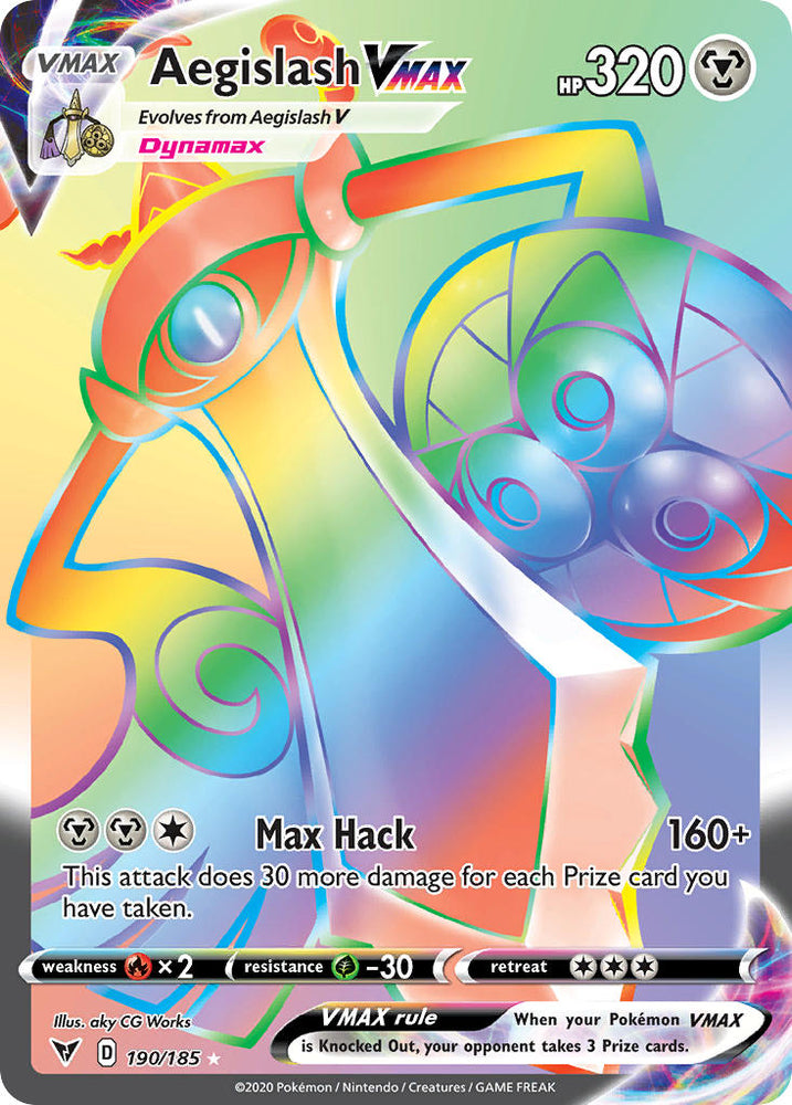 Aegislash VMAX (190) [Sword & Shield: Vivid Voltage]