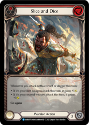 Slice and Dice (Red) [EVR057] 1st Edition Extended Art Rainbow Foil