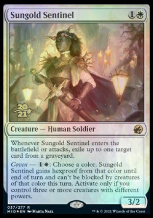 Sungold Sentinel [Innistrad: Midnight Hunt Prerelease Promos] (PMID 37)