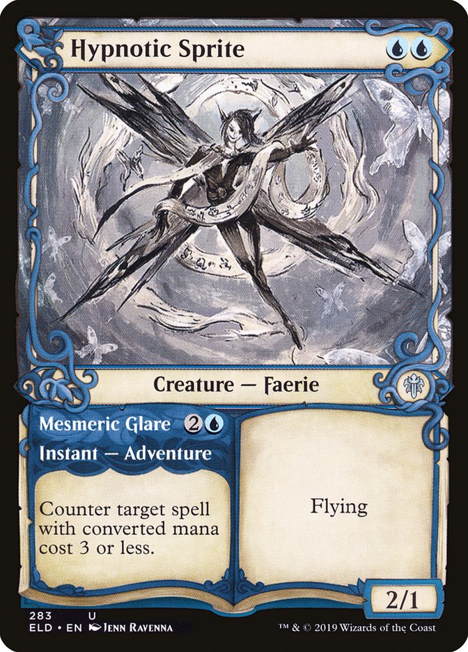 Hypnotic Sprite // Mesmeric Glare (Showcase) [Throne of Eldraine] (ELD 283)