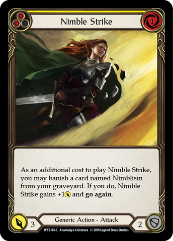 Nimble Strike (Yellow) [WTR186-C] Alpha Print Rainbow Foil