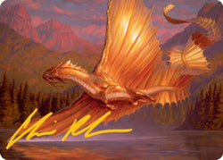 Adult Gold Dragon Art Card (Gold-Stamped Signature) [Dungeons & Dragons: Adventures in the Forgotten Realms Art Series] (AAFR 58)