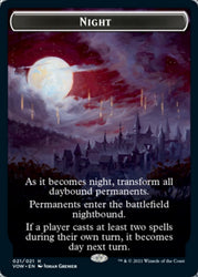 Day // Night Double-sided Token [Innistrad: Crimson Vow Tokens] (TVOW 21)