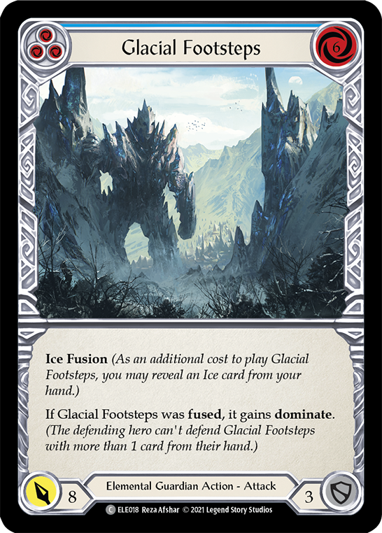 Glacial Footsteps (Blue) [ELE018] 1st Edition Rainbow Foil