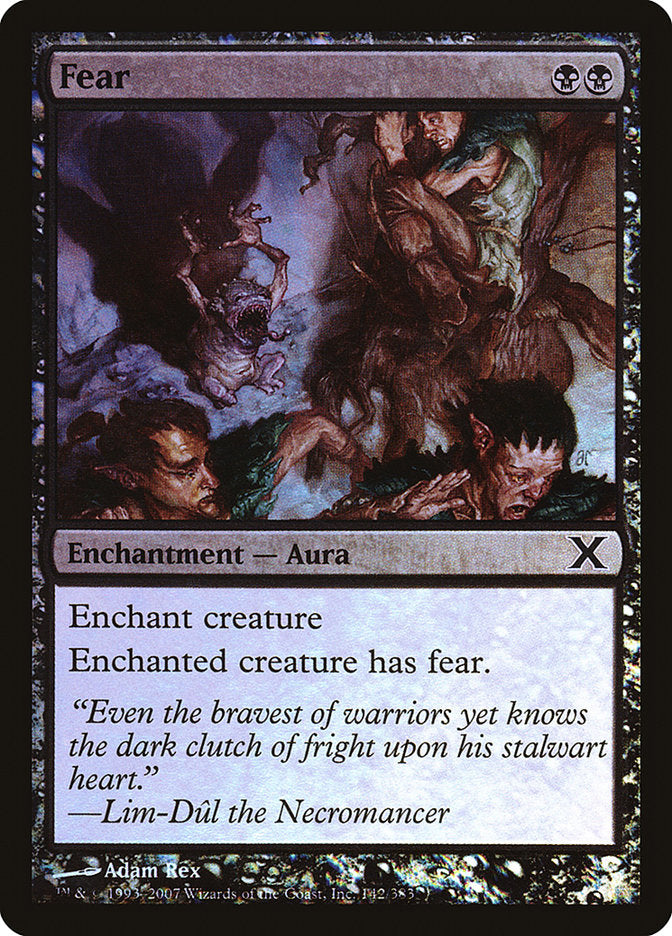 Fear (Premium Foil) [Tenth Edition] (10E 142)
