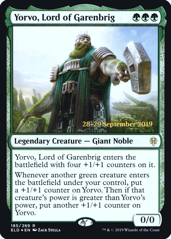 Yorvo, Lord of Garenbrig  [Throne of Eldraine Prerelease Promos] (PELD 185S)