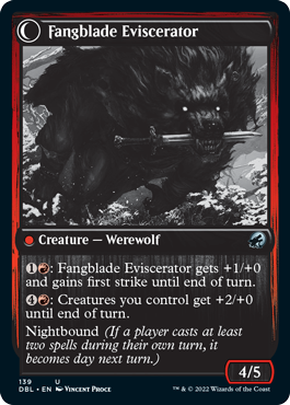 Fangblade Brigand // Fangblade Eviscerator [Innistrad: Double Feature] (DBL 139)
