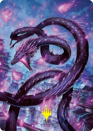 Junji, the Midnight Sky 2 Art Card (Gold-Stamped Signature) [Kamigawa: Neon Dynasty Art Series] (ANEO 58)