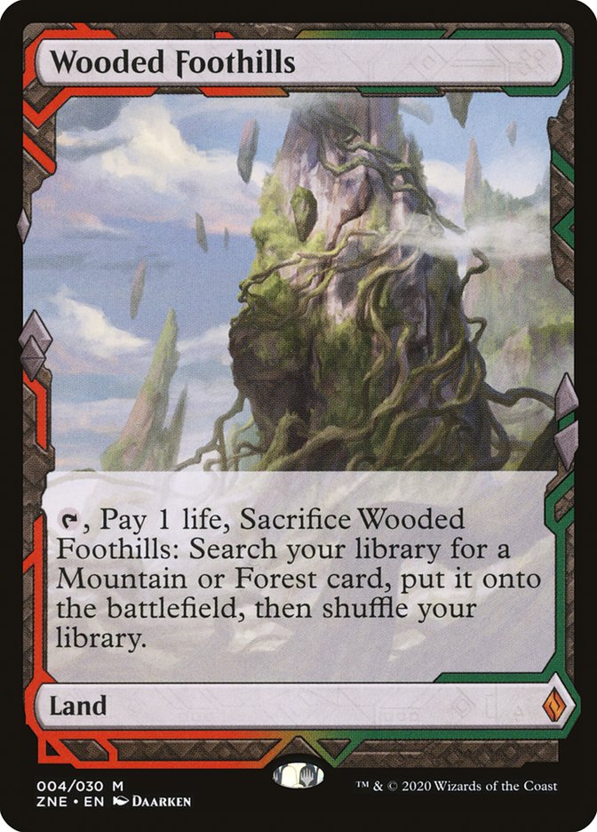 Wooded Foothills [Zendikar Rising Expeditions] (ZNE 4)