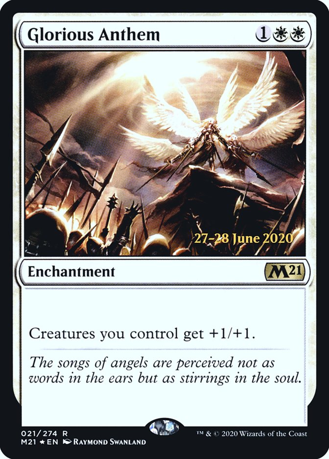 Glorious Anthem  [Core Set 2021 Prerelease Promos] (PM21 21S)