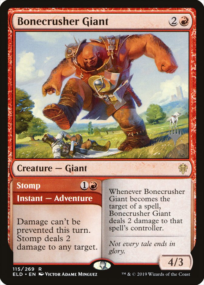 Bonecrusher Giant // Stomp (Promo Pack) [Throne of Eldraine Promos] (PELD 115P)