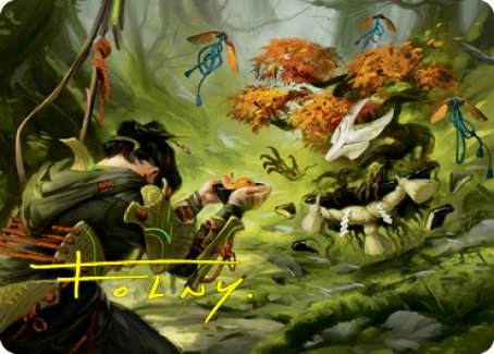 Commune with Spirits Art Card (Gold-Stamped Signature) [Kamigawa: Neon Dynasty Art Series] (ANEO 40)