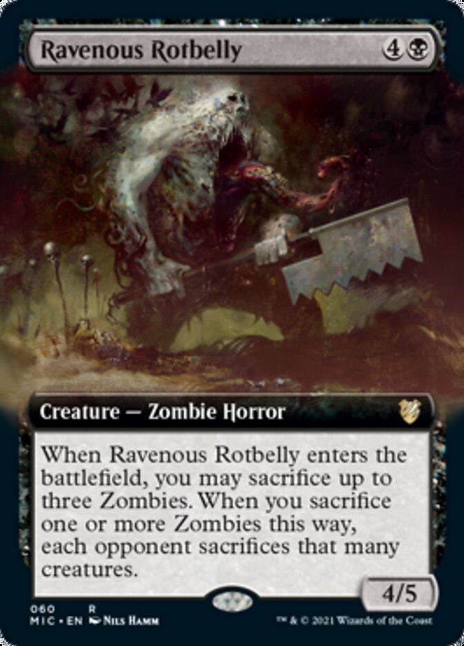 Ravenous Rotbelly (Extended) [Innistrad: Midnight Hunt Commander] (MIC 60)