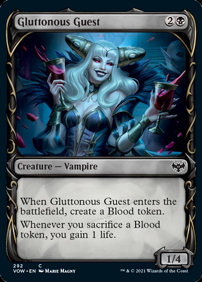 Gluttonous Guest (Showcase Fang Frame) [Innistrad: Crimson Vow] (VOW 292)