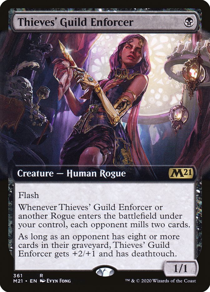 Thieves' Guild Enforcer (Extended Art) [Core Set 2021] (M21 361)