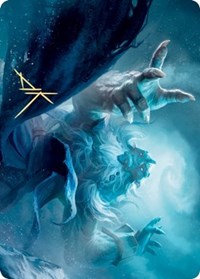 Cyclone Summoner Art Card (Gold-Stamped Signature) [Kaldheim: Art Series] (AKHM 52)
