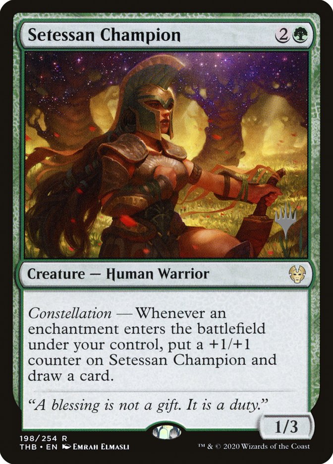 Setessan Champion (Promo Pack) [Theros Beyond Death Promos] (PTHB 198P)
