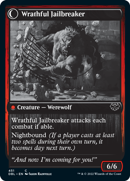 Weary Prisoner // Wrathful Jailbreaker [Innistrad: Double Feature] (DBL 451)
