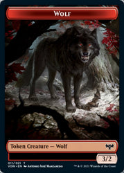 Wolf (011) // Wolf (014) Double-sided Token [Innistrad: Crimson Vow Tokens] (TVOW 11)