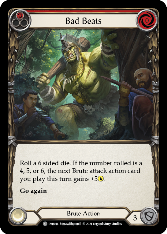 Bad Beats (Red) [EVR014] 1st Edition Rainbow Foil