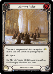 Warrior's Valor (Red) [WTR129] Unlimited Rainbow Foil